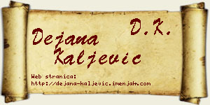Dejana Kaljević vizit kartica